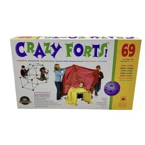 Crazy Forts 69 Piece Fort Building Kit Kids Buildable Indoor/Outdoor No Manual